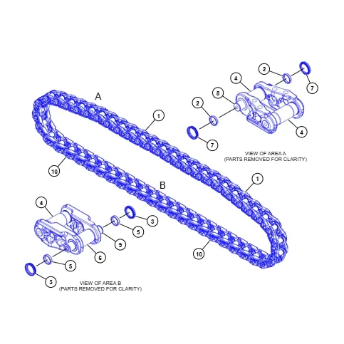 Cat 390F 616-0732 caterpillar track chain
